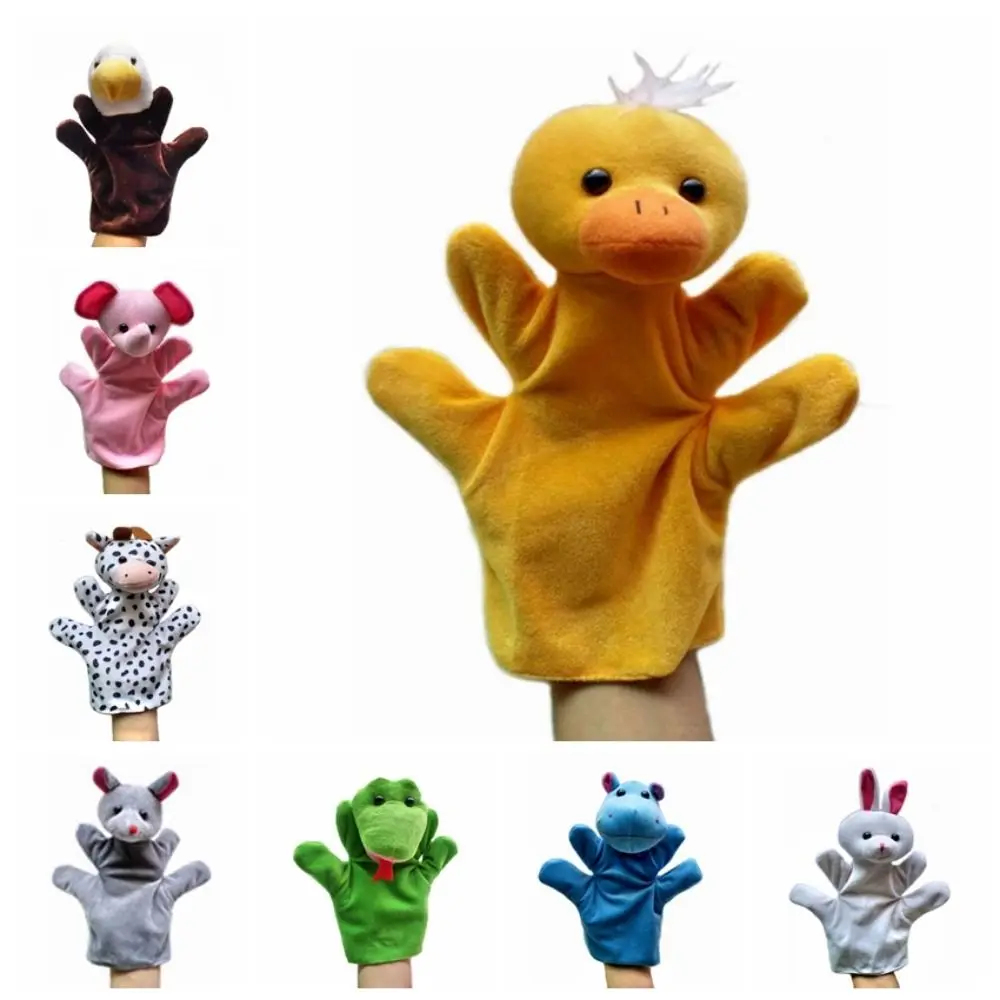 24 tipos de marionetas de mano para animales, juguete de peluche, animales de dibujos animados, adorables marionetas de mano, juguete de peluche interactivo