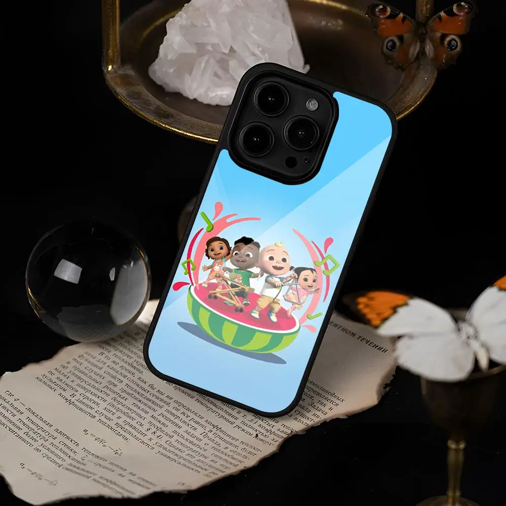 Чехол C-Cocomelon для ТВ ПК + ТПУ для Iphone 16, 15, 14, 13, 11, 12 Pro Max Xr X Xs 8 7 Plus