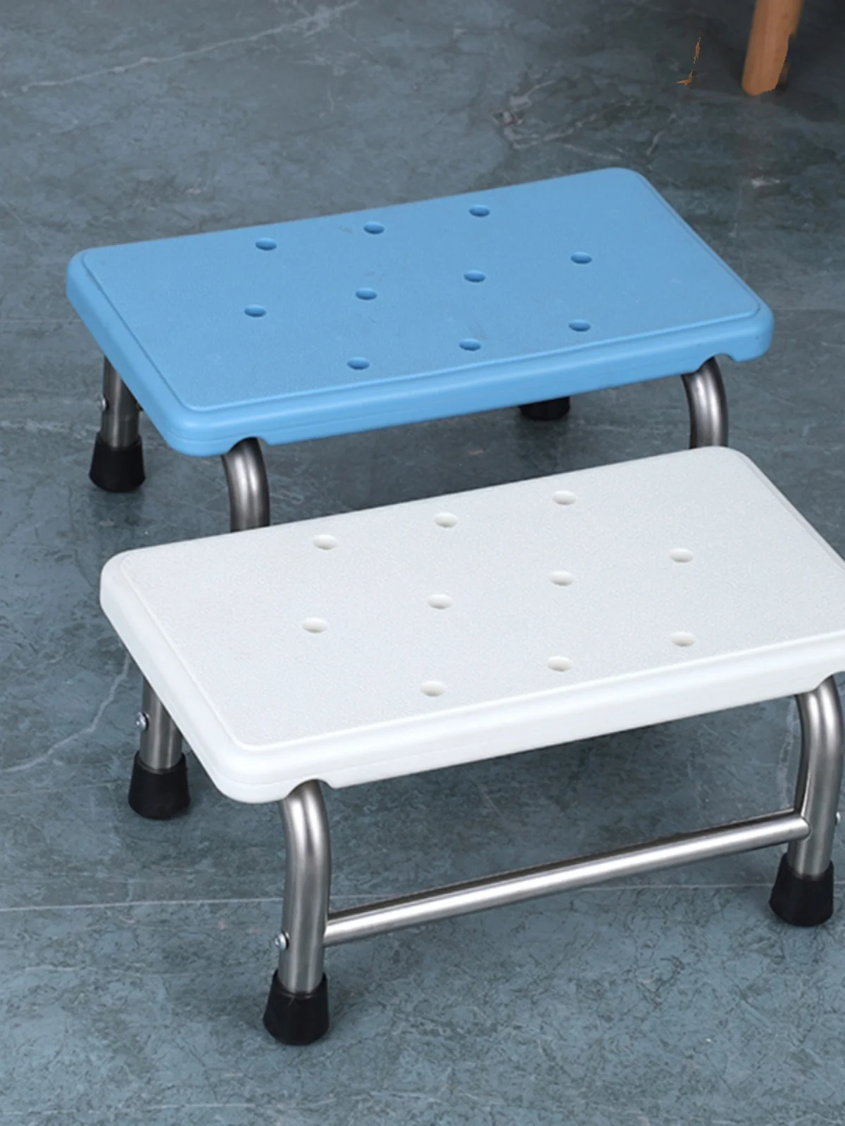 Thickened ABS step stool Household ladder shoe changing stool Plastic single-layer two-layer foot stool