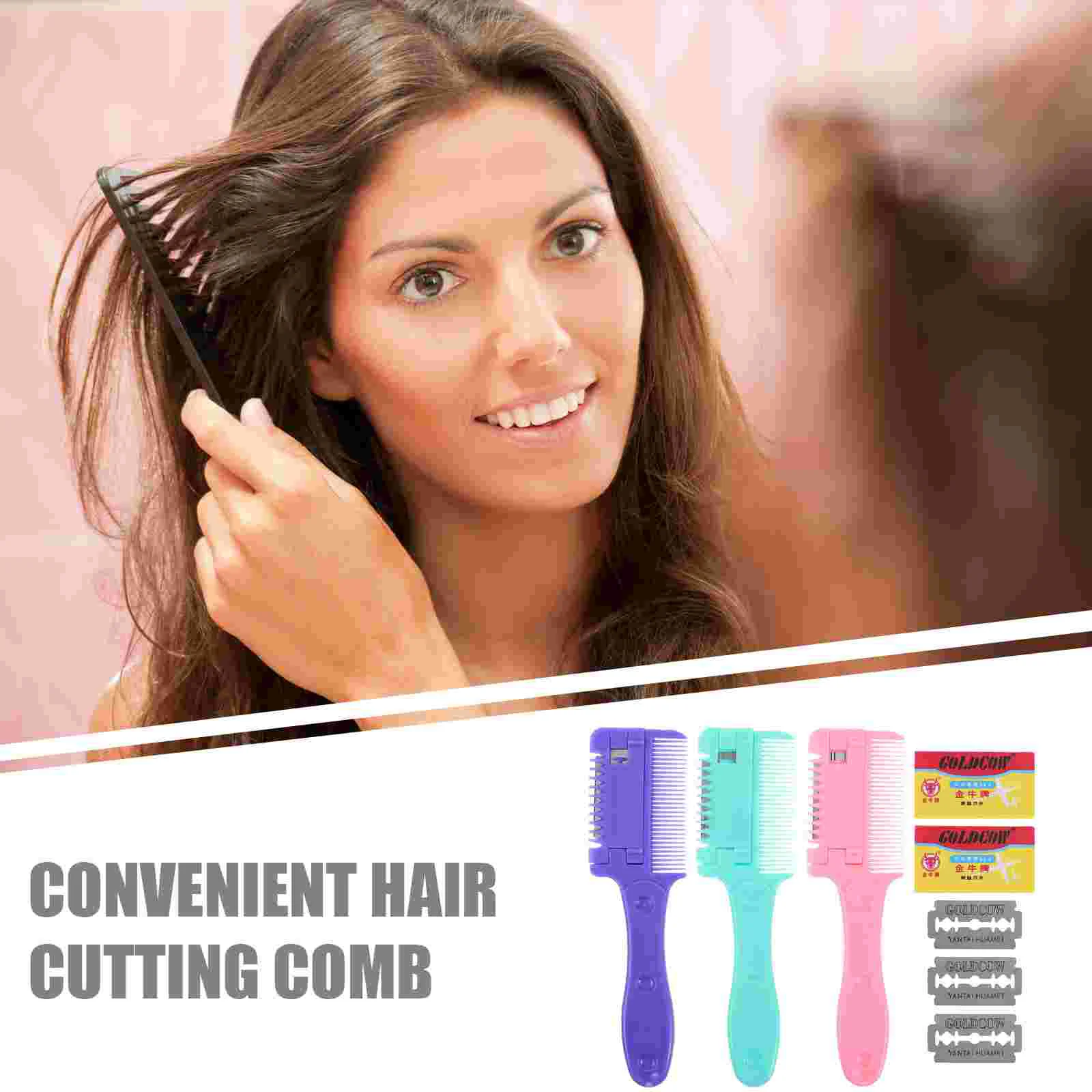 Clippers Razor Hair Cutting Comb Pressing Combs for Black Razors Women Thinning Plastic with Miss