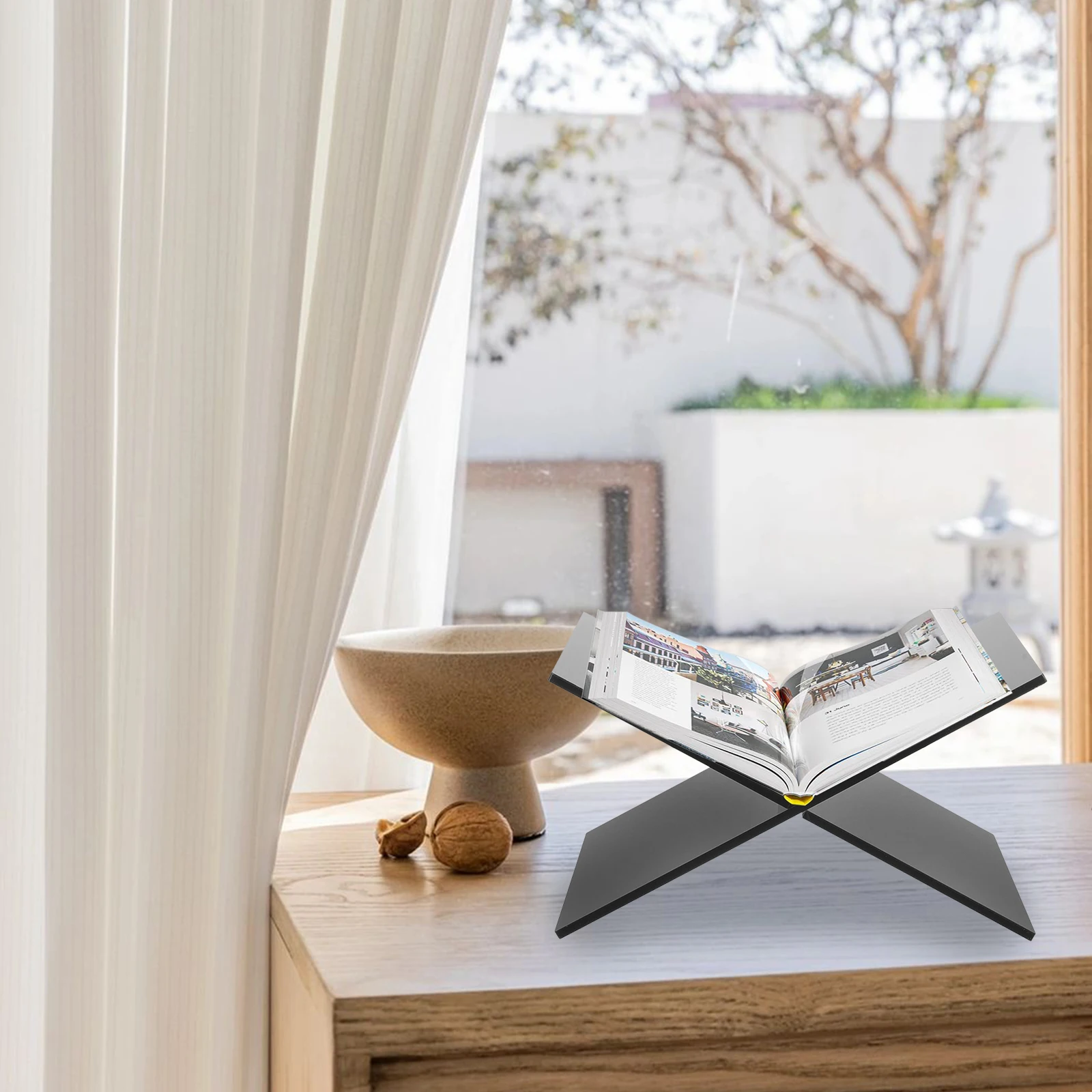 

Acrylic Book Reading Stand Detachable Compact Design for Home Temple School Office Library Use Multi-Function Reading Holder