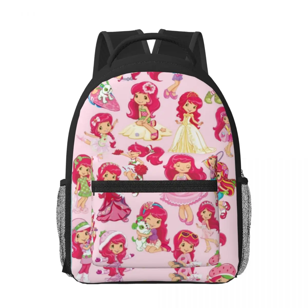 Cartable décontracté léger imprimé à la mode, rose de dessin animé, Harvey-Shortcake, école, extérieur, shopping, 17 pouces, nouveau