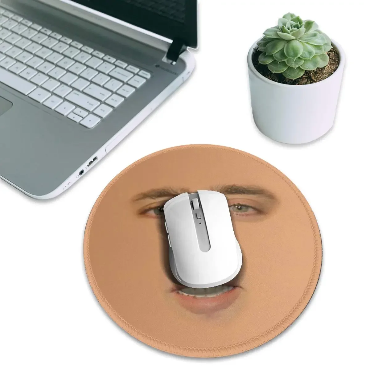 Nicolas Cage Full Face Round Mouse Pad Computer Keyboard Mouse Mat Gaming Laptop Desk Mat Office Table Mats
