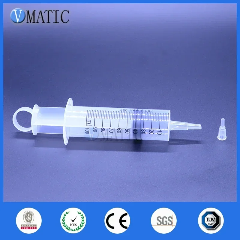 Free Shipping Large Big Giant 100ml/cc Syringe Big Mouth + PVC Tube Glue Dispensing Syringe