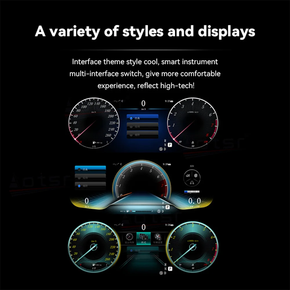 The Lastest LCD Digital Cluster For Mercedes-Benz A CLA GLA AMG 2013-2019 Car Instrument Dashboard Panel Cockpit Speedometer