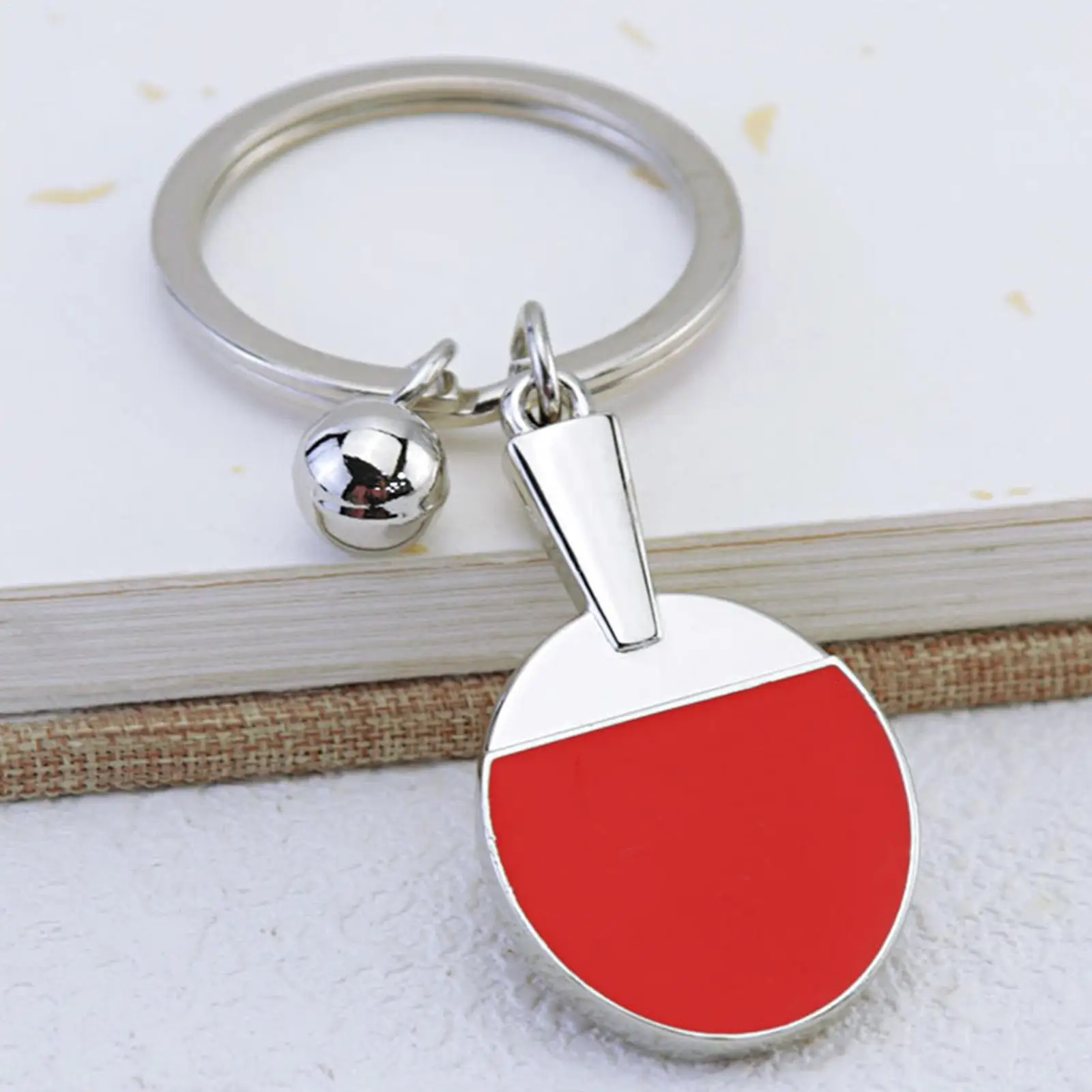 2026 Table Tennis Racket Keychain Sports Games Fans Key Ring Wear-Resistant PingPong Racquet Bat Keychain Pendant