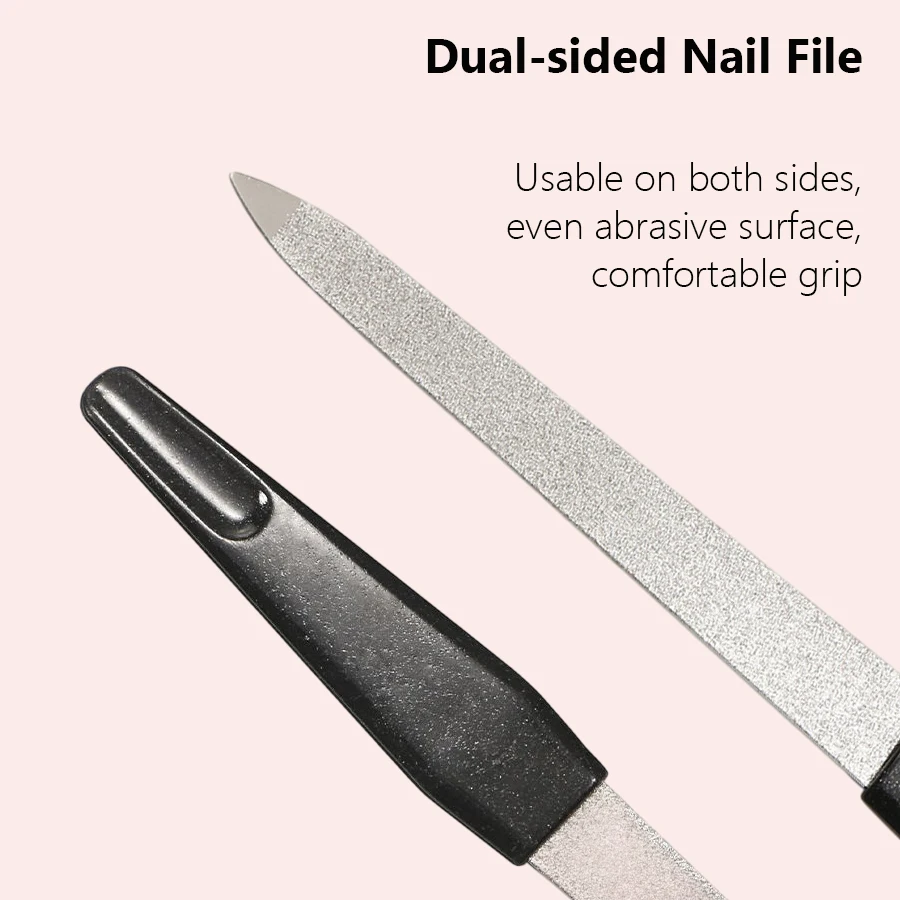 5/10 Stück doppelseitige Metall-Nagelfeilen, Polierer, Maniküre, Pediküre, Schönheitswerkzeuge – Detail 2
