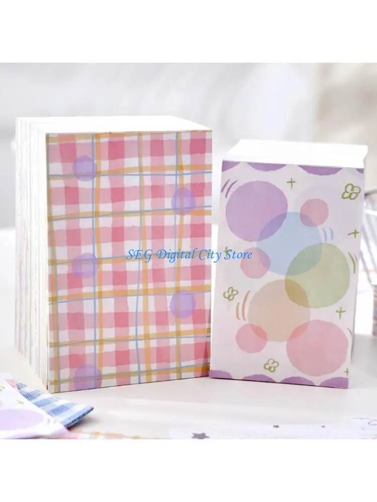 U75B Paper Note Memo Pad with Decorative Note Paper for Desk Reminders, Journaling, Pen Writing, and Scrapbook Projects