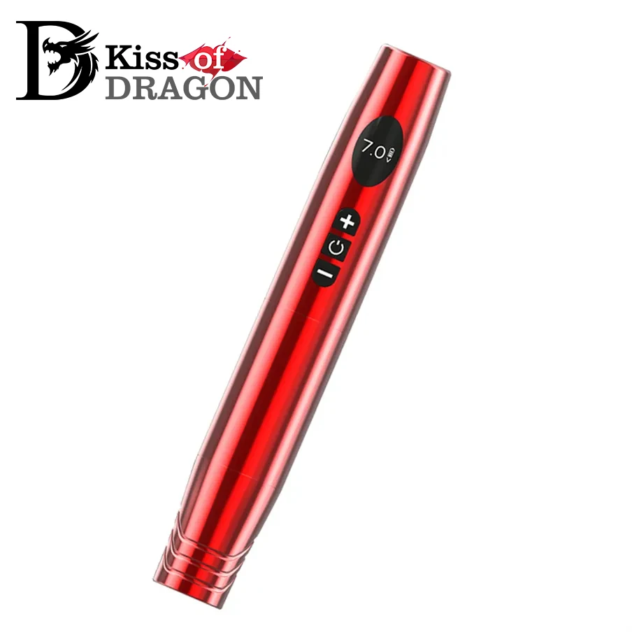 

KISS OF DRAGON-I Wireless Tattoo Machine Pen Gun Permanent Makeup Digital LCD Display Battery Low Vibration Semi-Permanent