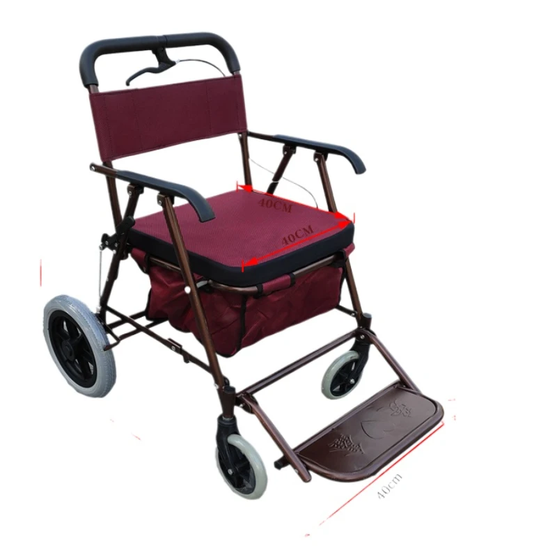 Elderly shopping cart handcart seating push to shopping malls supermarkets grocery stores Foldable walking assistance