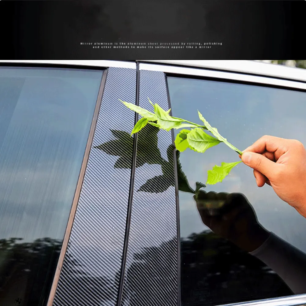 Car Door Window Trim Cover for Toyota Corolla E110 Sprinter Carib 1996~2002 Carbon Fiber Chrome Sticker Pillar Posts Accessories view 5