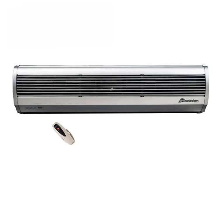 Silver Aluminum AC DC Fan, Overhead Commercial Door Air Curtains, 120V 240V, High Efficiency Ventilation System