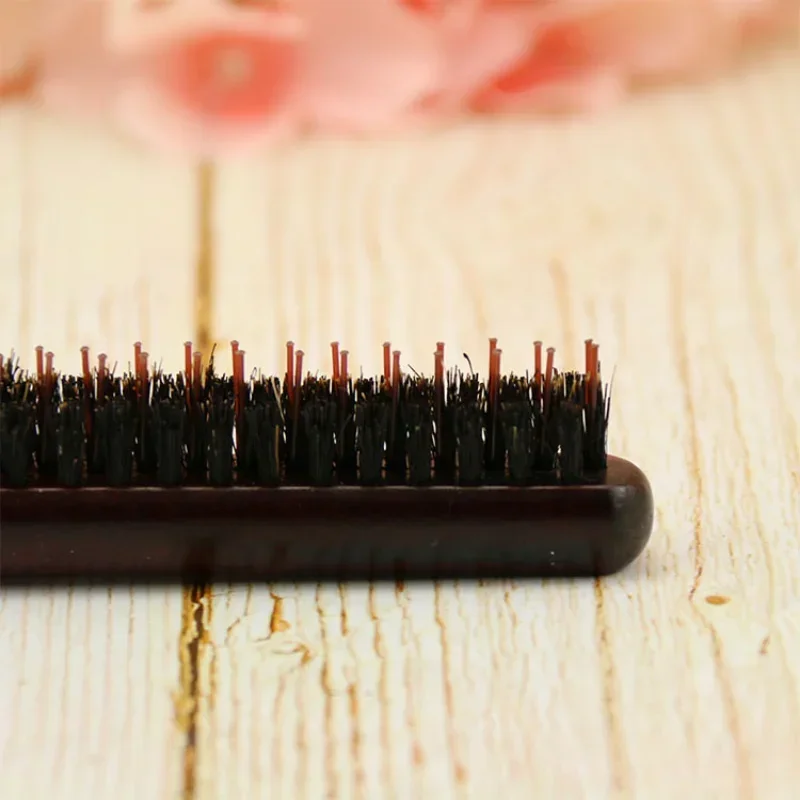 Professional Salon Teasing Back Hair Brushes Boar Bristle Wood Slim Line Comb Hairbrush Extension Hairdressing Styling Tools DIY