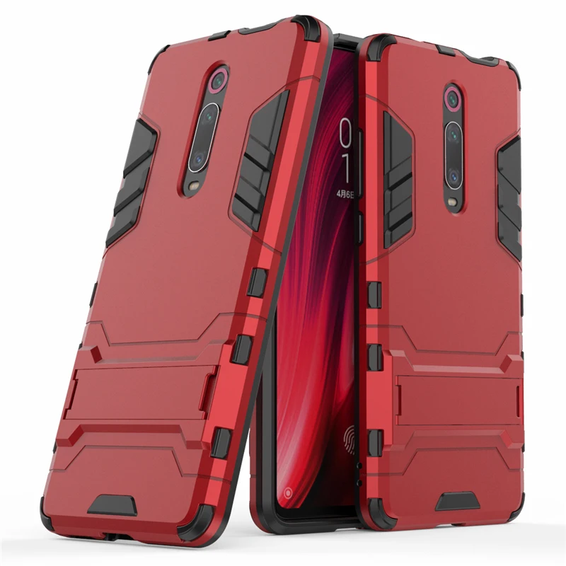 Armor Shockproof Case For Xiaomi Mi 9T Pro Mi9T Military Anti-fall Kickstand Cover For Redmi K20 k 20 Pro Tough Hard PC Funda