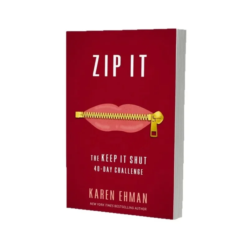 Zip It English Paperback Karen Ehman 40-Day Challenge Communication Skills Emotional Control Self Improvement Book