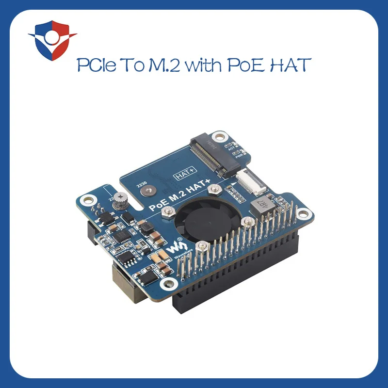 PCIe To M.2 PoE HAT For Raspberry Pi 5 NVMe SSD Adapter High-speed Reading Writing Ethernet Power