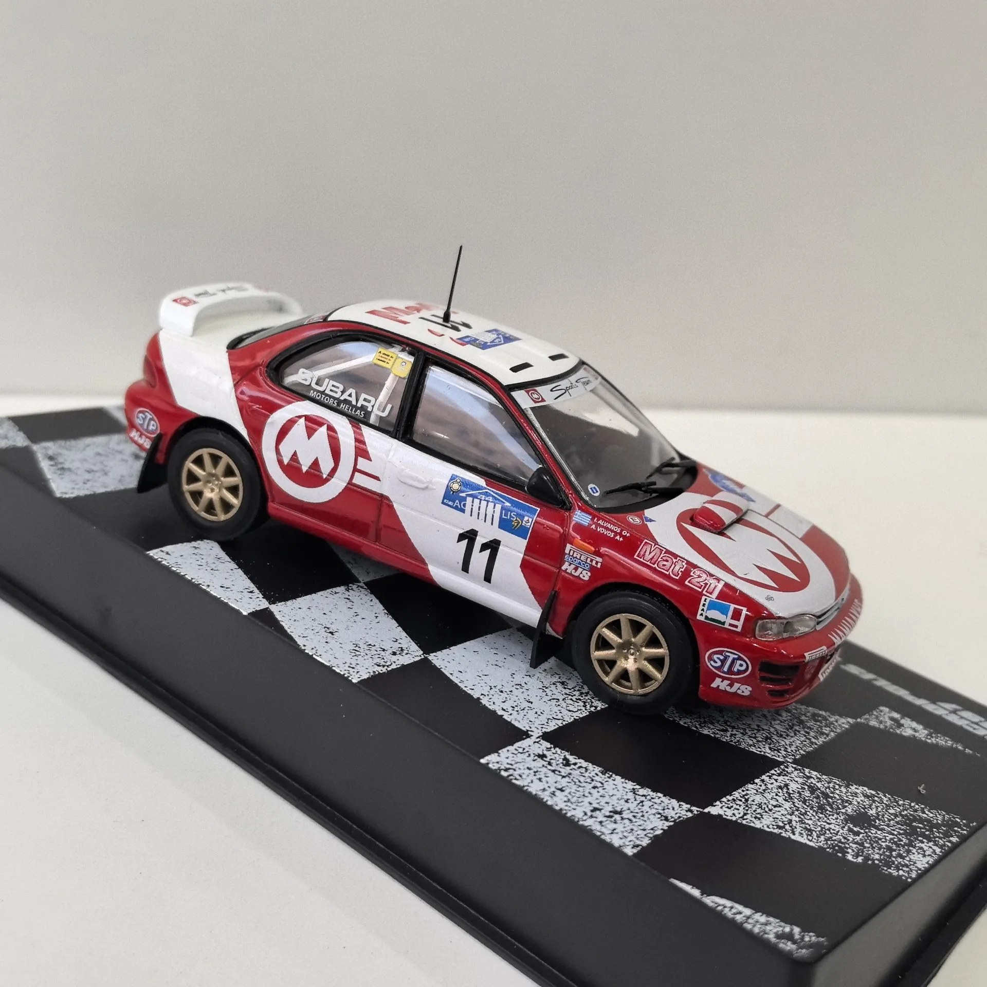 Diecast DEA 1:43 Scale SUBARU IMPREZA #11 WRC 1997 Subaru Racing Alloy Car Model Collectible Toy Gift Souvenir Display Ornament