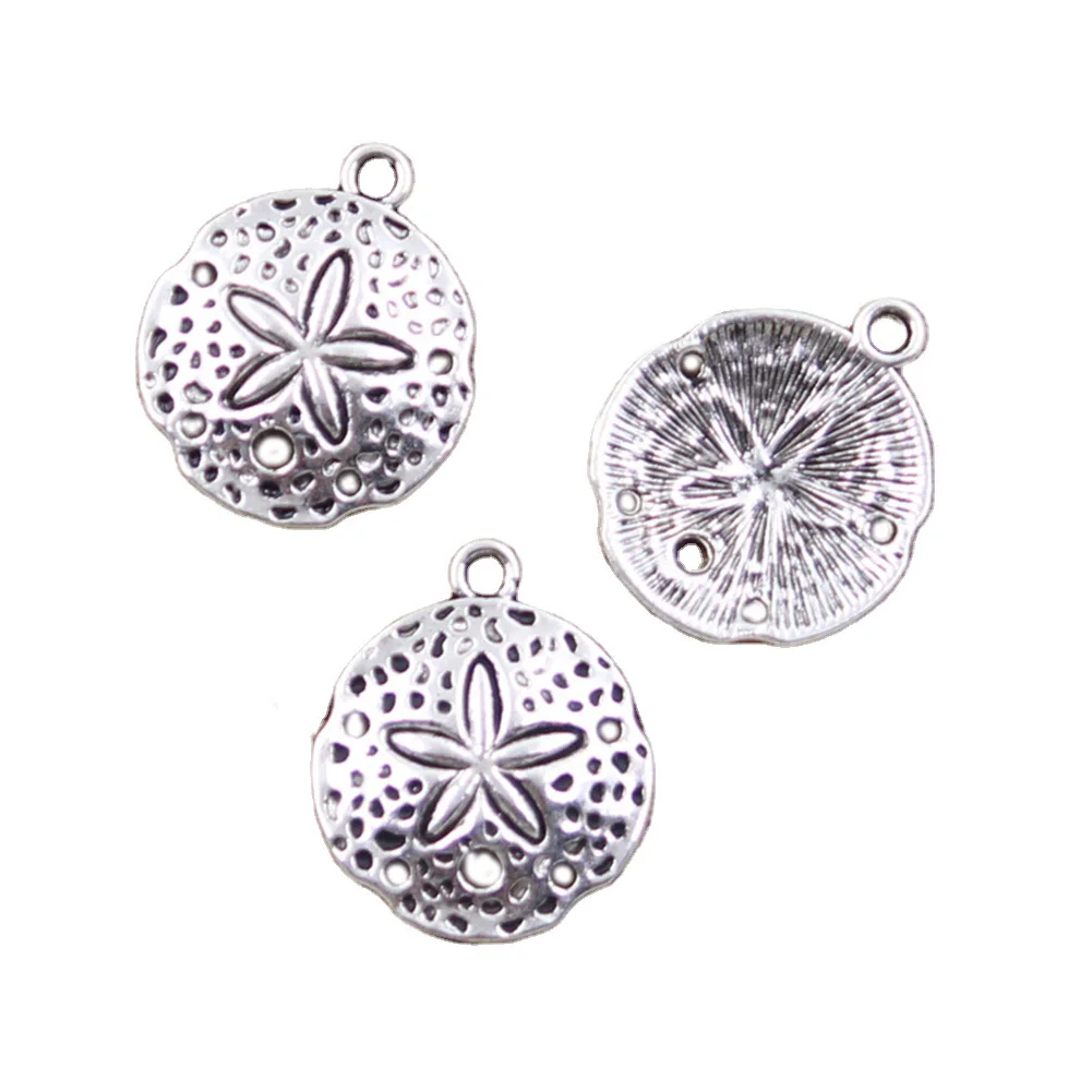 8pcs Charms Shell Starfish 25x21mm Antique Making Pendant fit,Vintage Tibetan Silver color,DIY Handmade Jewelry