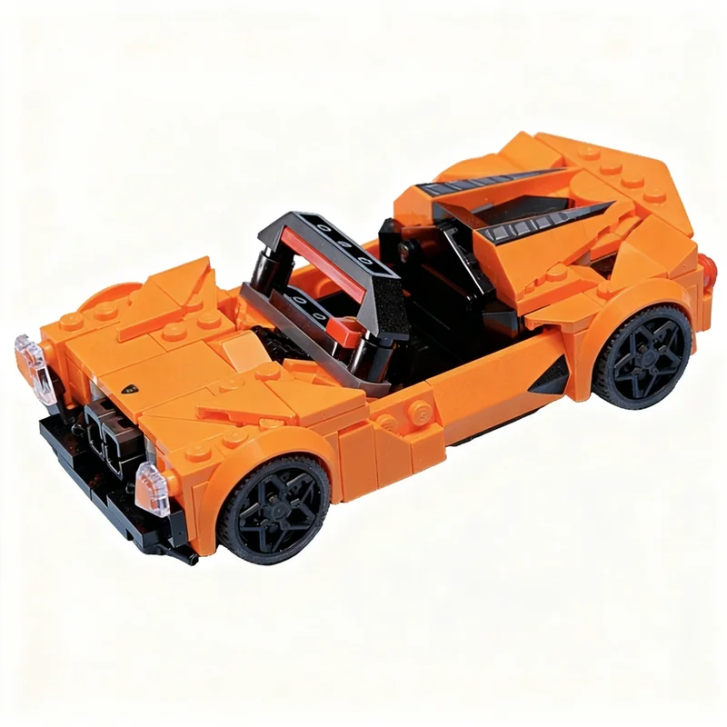 

207PCS MOC City Champions Super Car Sunset Speeder Model Technology DIY Assembly Building Blocks Display Birthday Gift Building
