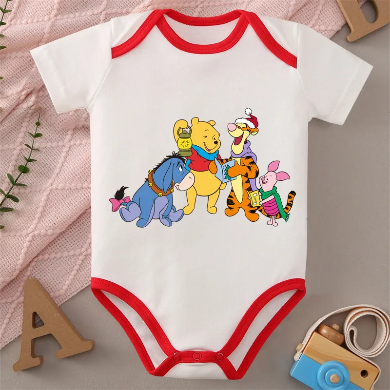 

Комбинезон Winnie The Pooh MINISO, детский хлопковый комбинезон, боди для новорожденных от 0 до 12 месяцев, лучший милый подарок для ребенка