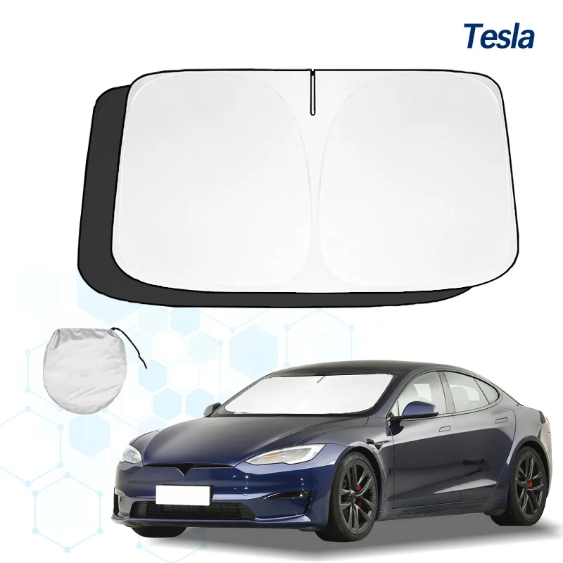 For Tesla Model S Model3 ModelX ModelY Windshield Sun Shade Sunshade Sun Visor Protector Foldable Blocks UV Rays Keep Car Cooler