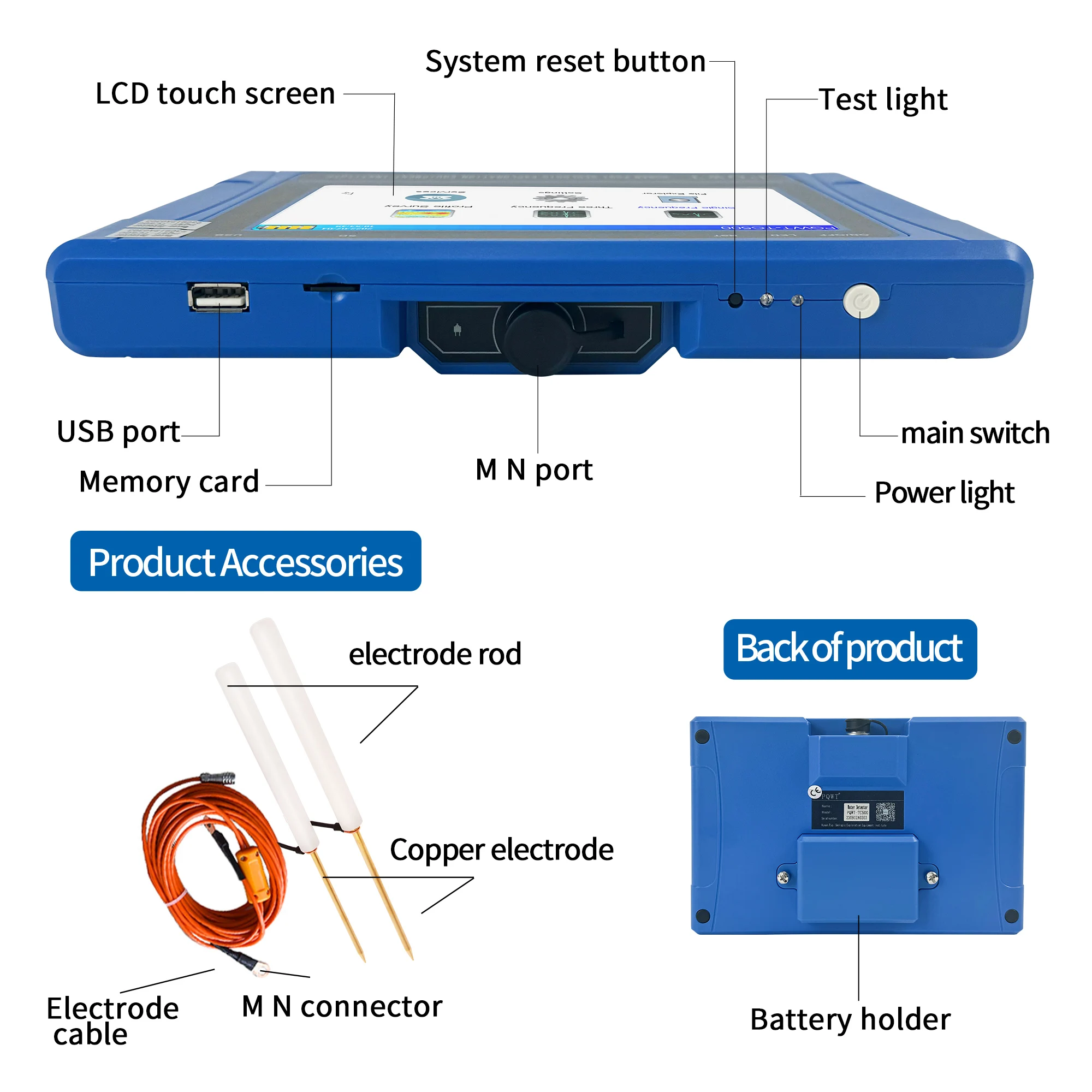 PQWT TC150 Underground Water Detector Geophysical Survey Borehole Drilling Water Finder Detection Machine