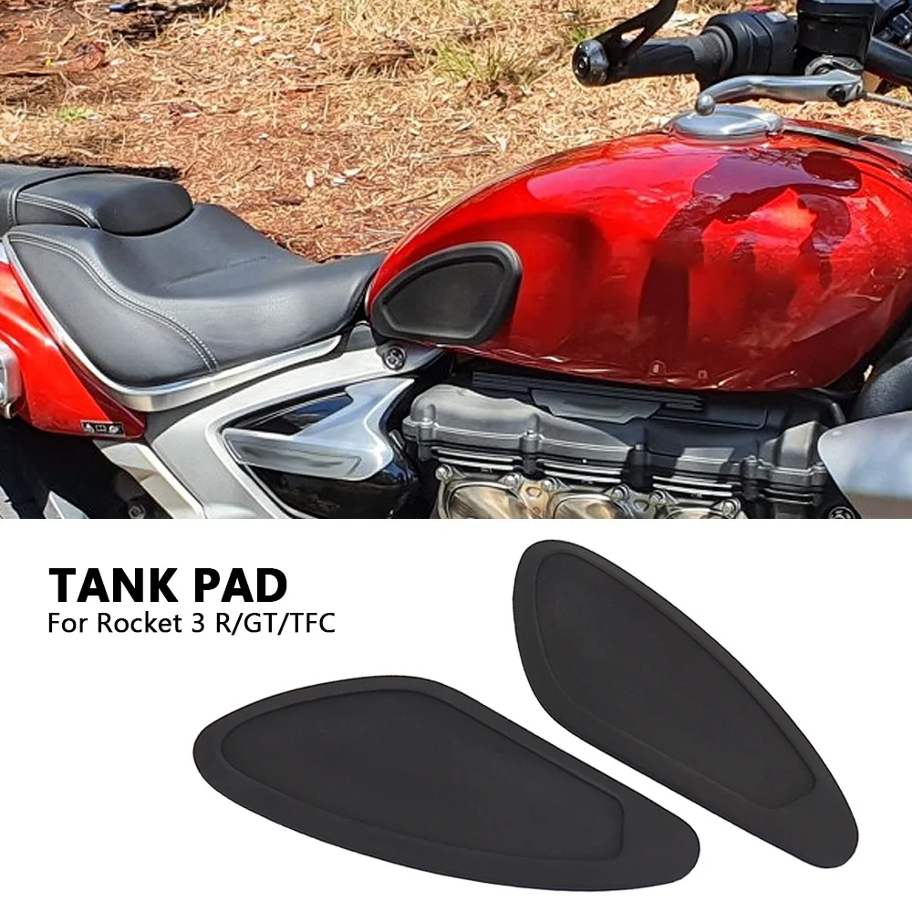 

For Rocket 3R Rocket 3GT Rocket 3TFC Motorcycle Fuel tank Rubber Sticker Protector Sheath Knee Tank pad Grip Decal