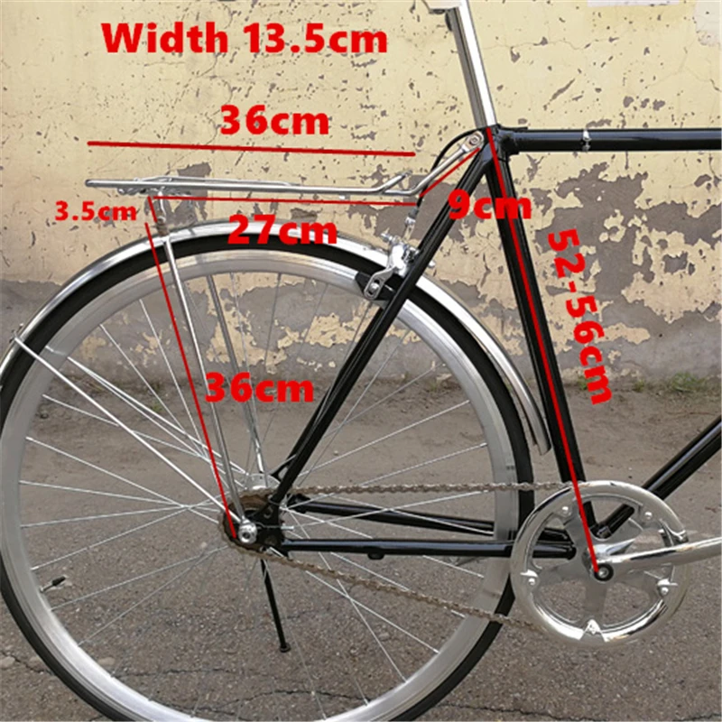 Bicycle Luggage Carrier Road Bike Rear Hanger 27 Inch Cargo Rack 700C Single Speed Fixie Tail Storage Bracket Seat