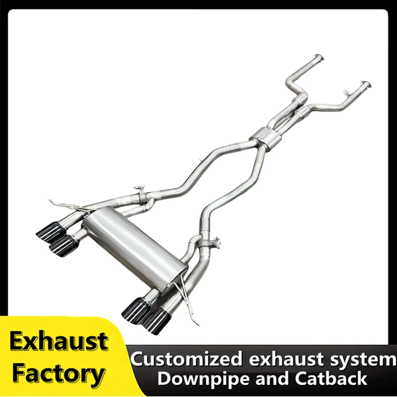 For BMW M3 M4 G80 G82 G8X 3.0T 2019-304 stainless steel  racing  exhaust System with Intelligent valve  Catback muffler