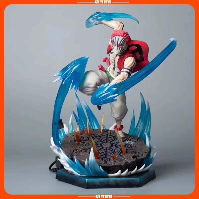 

​26cm Demon Slayer Kimetsu No Yaiba Akaza Upper Moon Three Battle Pose Anime Figure Statue Desktop Decoration Gift​