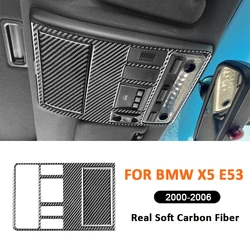 For BMW X5 E53 2000-2006 Carbon Fiber Car Accessories Front Reading Light Panel Book Lamp Trim Cover Interior Decoration Sticker