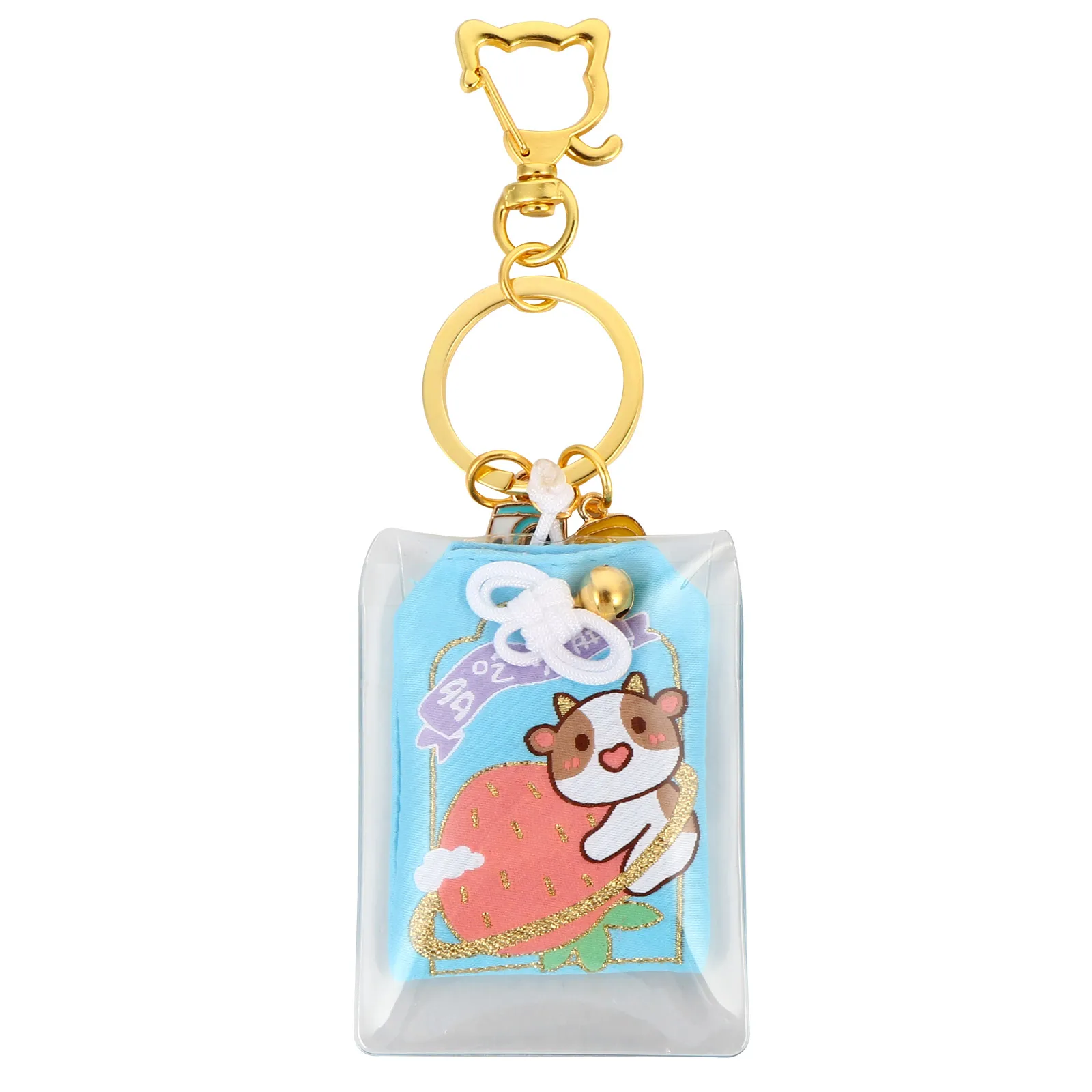 

Ox Year Keychain Zodiac Cow Ring Alloy Bag Pendant Fabric Gift Practical Luxury New Decoration Durability Portable Christmas