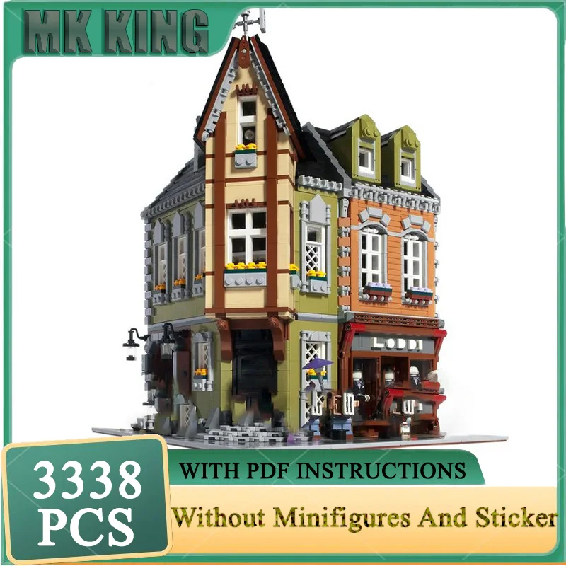 

Модель City Street View Moc, строительные блоки, модульная лабораторная модель, технология, кирпичи, сделай сам, сборная игрушка, подарок на праздник