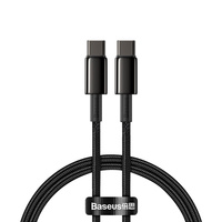 Baseus CATWJ-01 USB-C-USB-C PD QC 100W 5A 1m Cable-Black