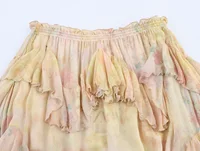 KONDALA Women Elegant Hippie Skirt Gradient Print Tiered Ruffled Long Skirts 2025 Summer Holiday High Street Boho Lady Skirts - Image 6