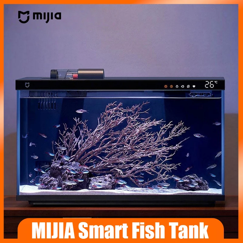 MIJIA Smart Fish Tank, APP Smart Feeding + Lighting Mode Triple Filtration System  Ecological Monitoring Small Fish Tank