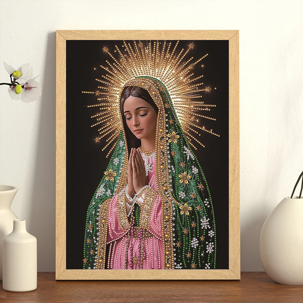 

Набор для алмазной вышивки 5D DIY с частичным заполнением, специальной формы, с бриллиантовыми стразами, декор Мария, 30x40 см