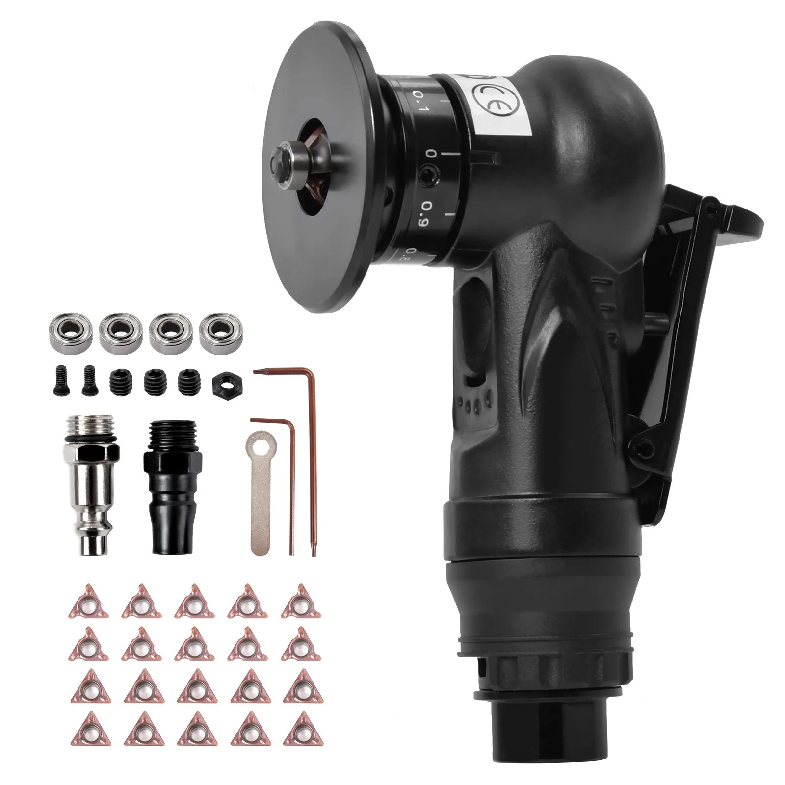 Pneumatic Chamfering Tool, 45 Degree Metal Deburring Trimming Chamfering Machine,Chamfering Machine Arc Edge Beveler Kit