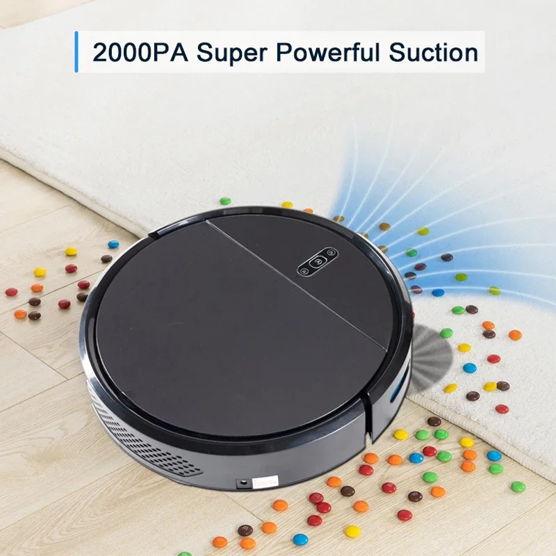 OEM 3 in 1 Vacuum Sweep Mop Robot Vacuum Cleaner Smart Wireless Wi-Fi Gyroscope Navigation Tuya Alexa Pet Hair Multiple Floors