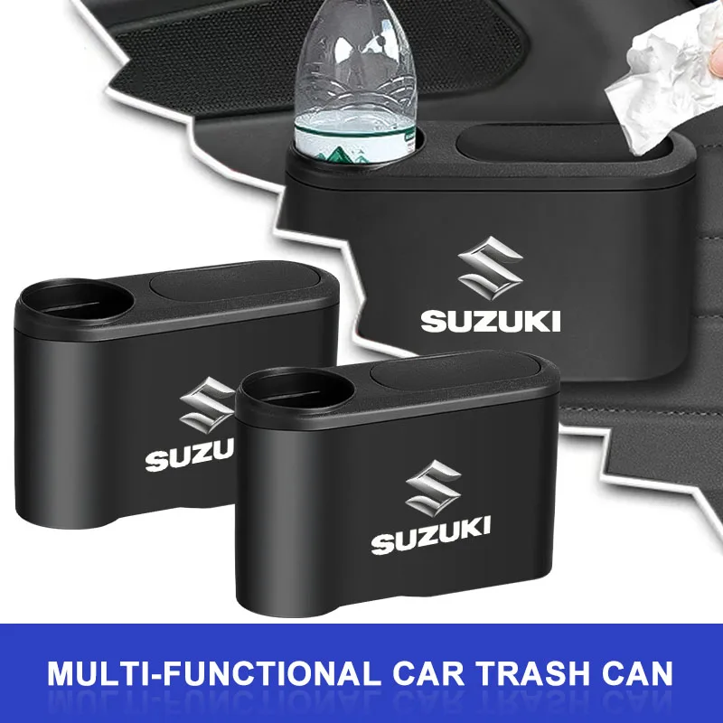 

1Pcs Trash Can Auto Emblem Garbage Box Bin Storage for Suzuki Swift SX4 Samurai Sport Jimny Grand Vitara Alto Car Accessories