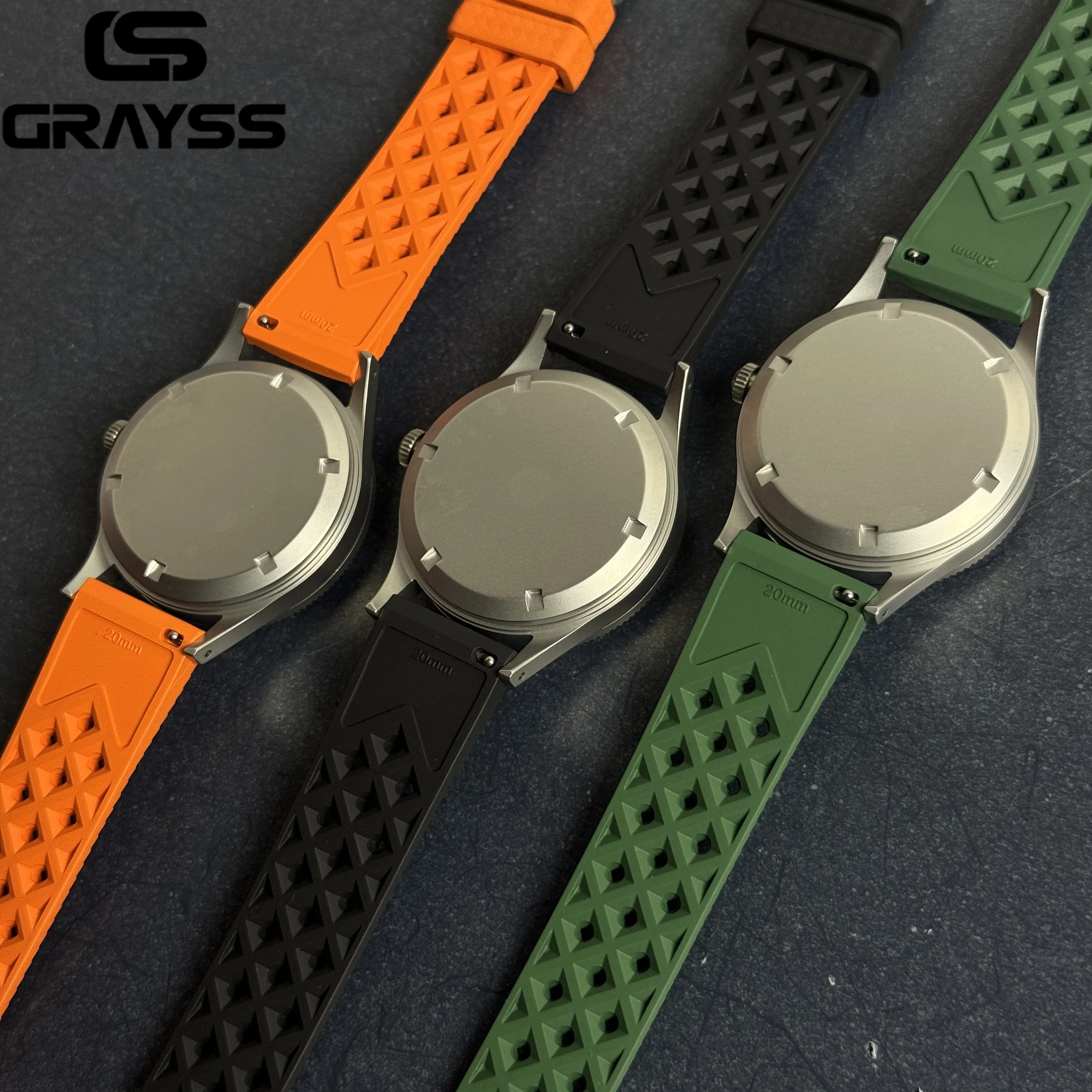 Корпус часов FATHOS с пескоструйной обработкой, резиновый ремешок с пузырьками и сапфировым стеклом C3 Super Lume Bezel Dive для NH34 NH35 NH36 NH70 NH72 20atm