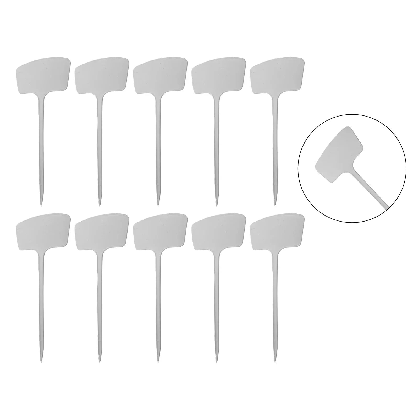 Plastic Nursery Garden Plant Labels, 10Pcs Ttype Flower Tag Marker Stick for Easy and Organized Plant Identification