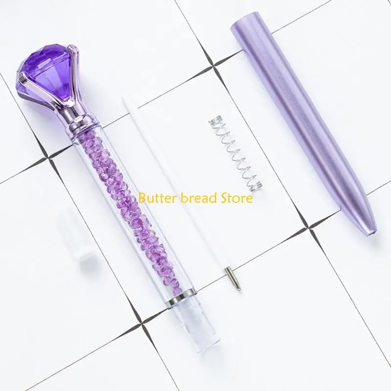 

W89C 6шт. Большая хрустальная шариковая ручка. Шариковая ручка с кристаллами для женщин и девочек, 1,0 мм.