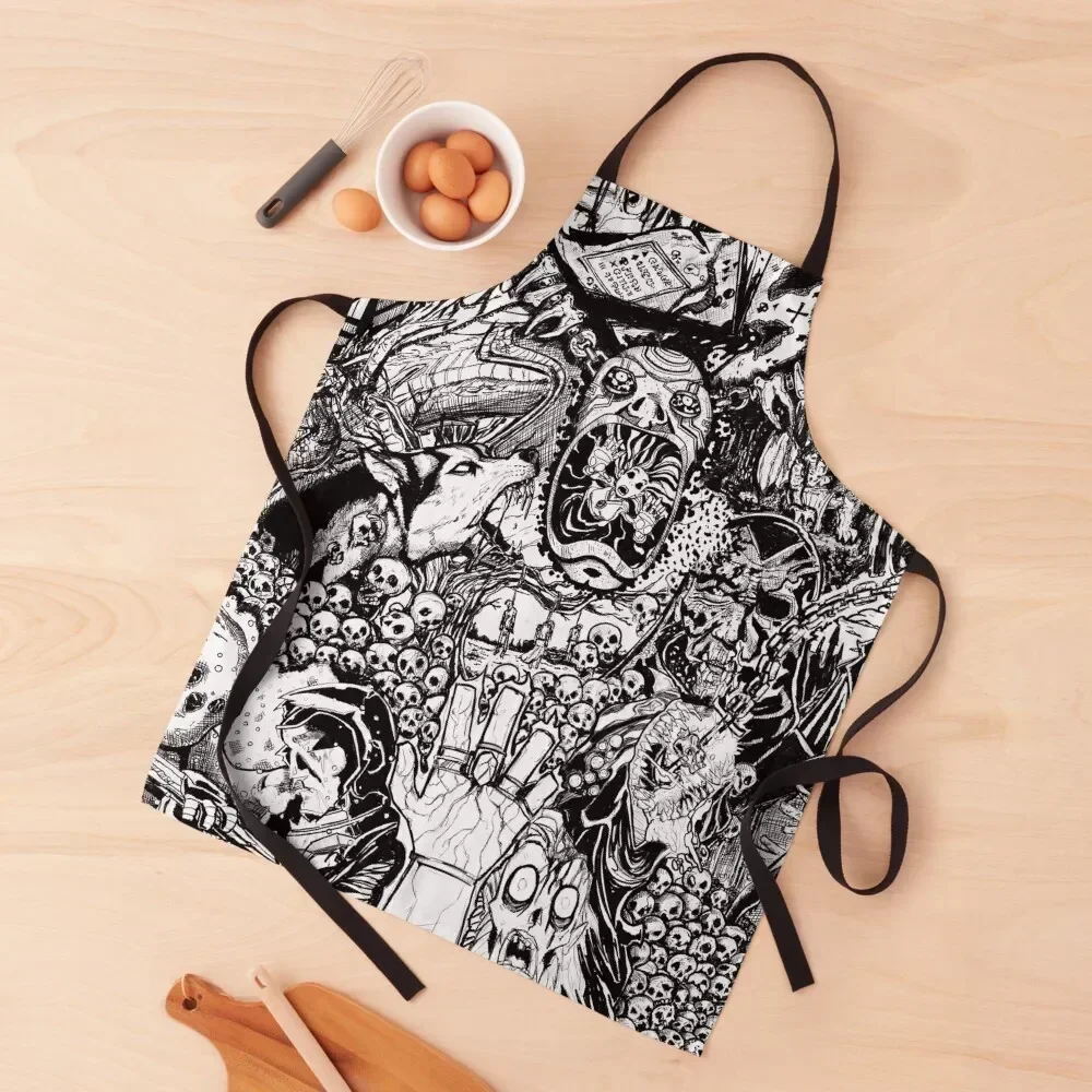 

Macabre Nightmares Apron beauty master Kitchen accessories christmas Womens Dresses Apron
