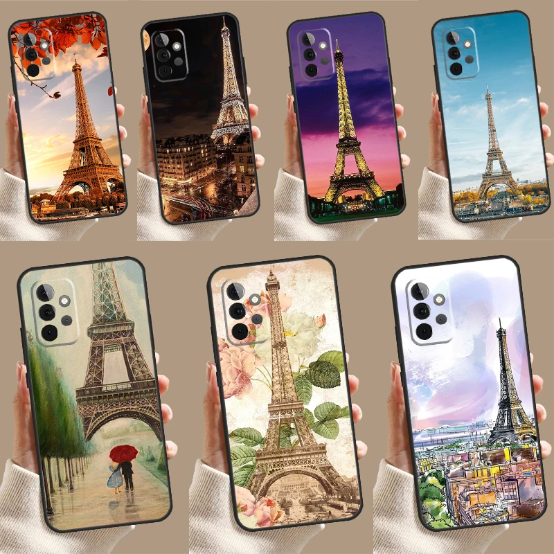 France Paris Eiffel Tower Case For Samsung Galaxy A55 A35 A25 A15 A14 A34 A54 A53 A33 A23 A13 A12 A52 A51 A32 Cover