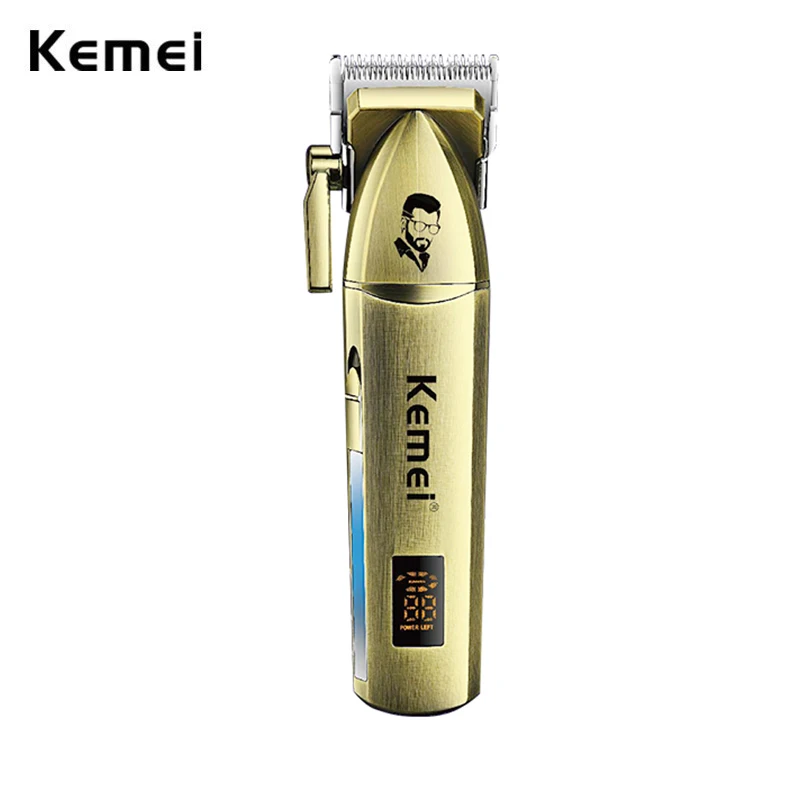 

Kemei Electric Fade Hair Clipper Professional High-Speed Barber Trimmer Metal Body Powerful Men Hair Cutting Machine LCD Display