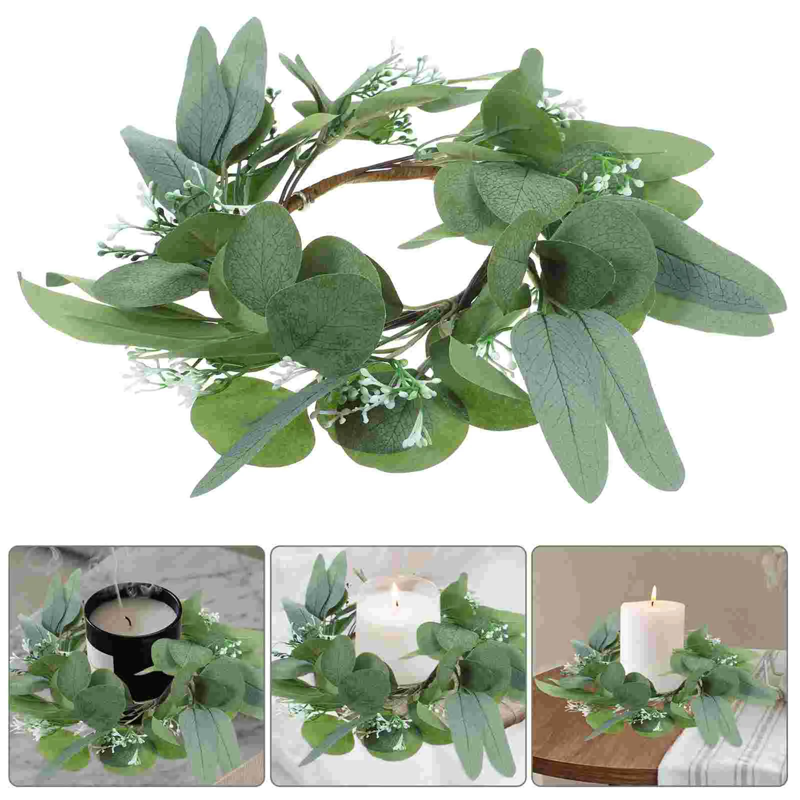 

Garland Simulated Ring Eucalyptus Decorations Rings For Spring Table Gold Holders Candlesticks Wreath Flower