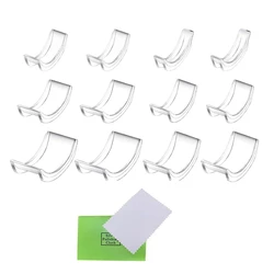 Ajustador de tamaño de anillo Invisible, 12 piezas, para anillos sueltos, ajuste de cualquier anillo, Clips para hacer anillos más pequeños, fácil de usar