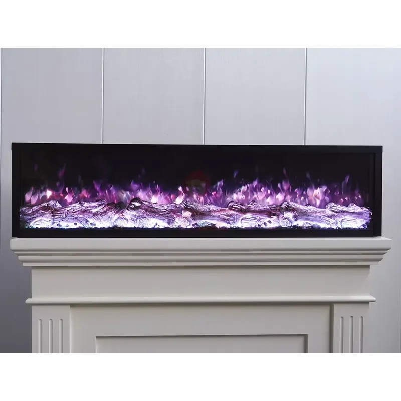 Hot Sale Modern Designer Electric Fireplace WiFi App & Remote Control Easy Insert Decorative Steel Metal Indoor for Living