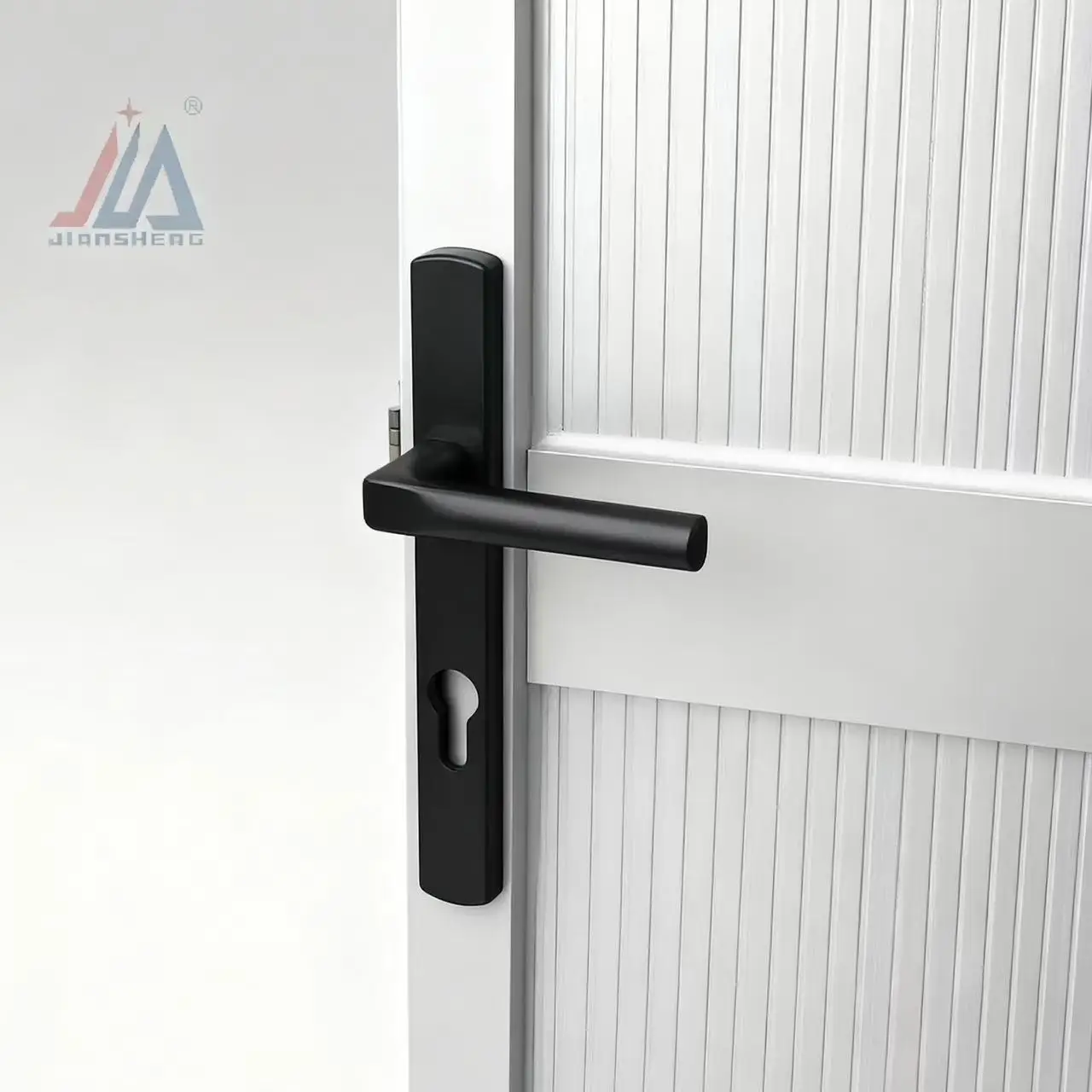 

UPVC плоский черный, белый цвет, двухсторонняя внутренняя дверная ручка, дверной замок для домашней алюминиевой двери